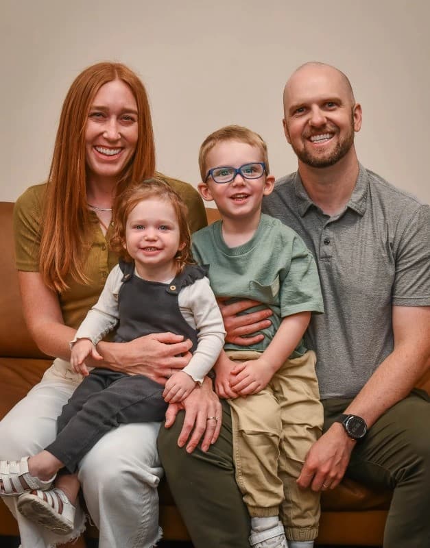 Dr. Sirrine with his wife Daryn and their two children